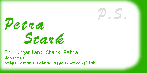 petra stark business card